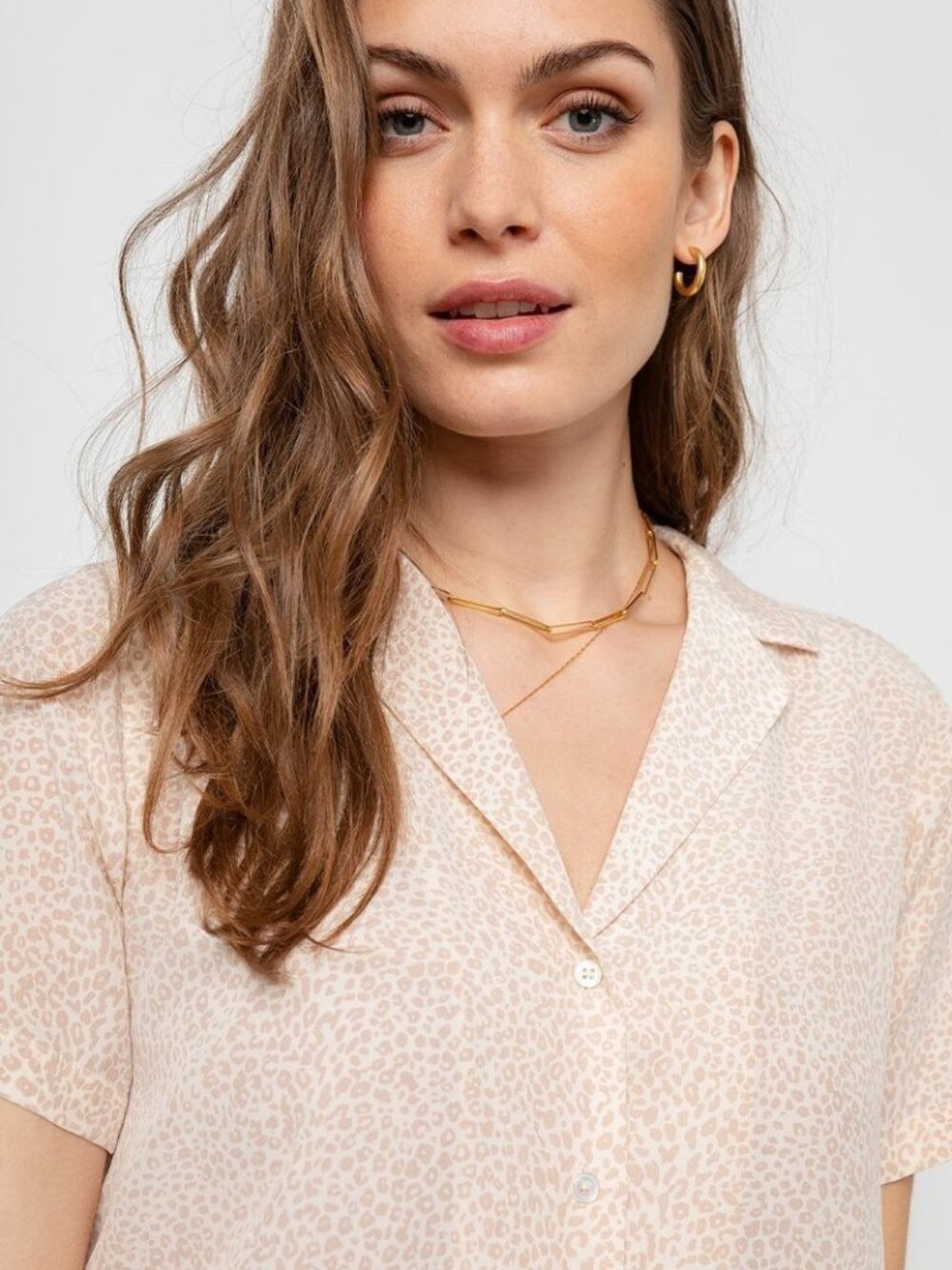 RAILS Maui Top | White Mini Cheetah | Size L